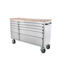 55" Brushed Stainless Steel 10 Drawer Tool Chest