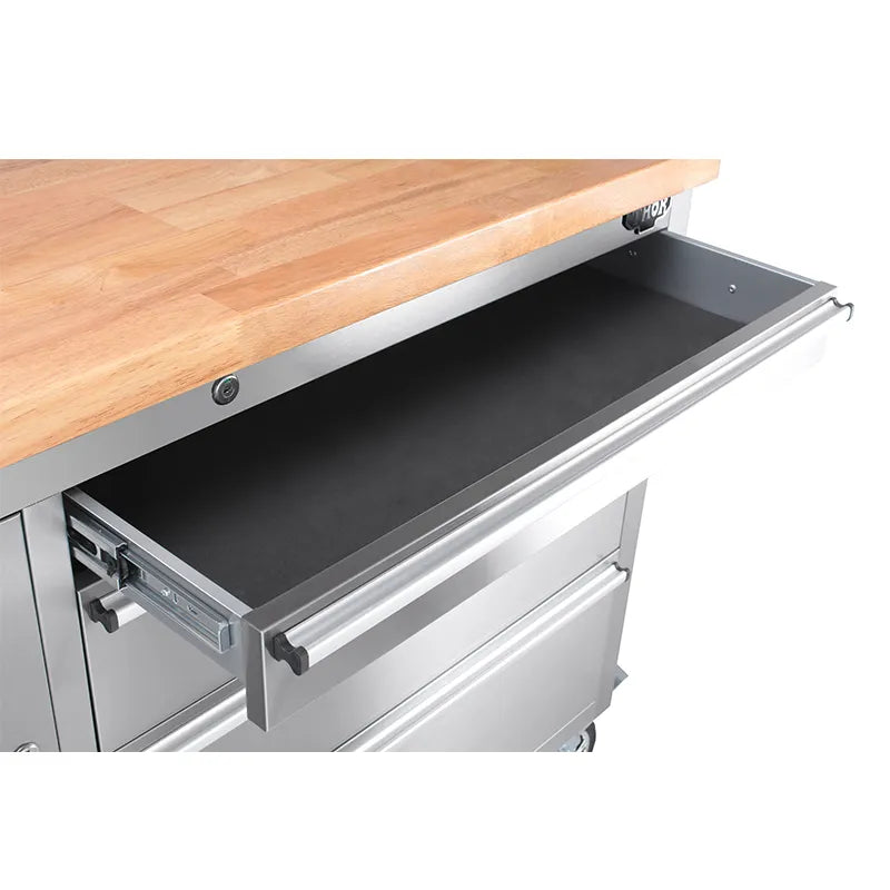 55" Brushed Stainless Steel Tool Chest – 10-Drawer Storage Solution