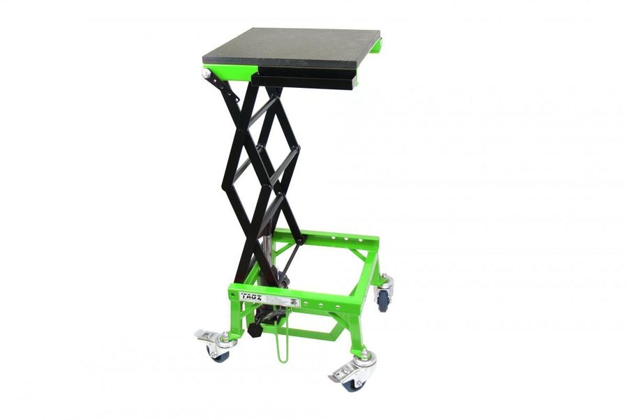 Heavy Duty 150kg Hydraulic Scissor Lift Stand With Wheels TAGZ Motorsports