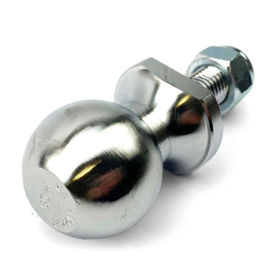 50mm Hitch Tow Ball For UK Trailers - M18 x 45mm x 2.5mm