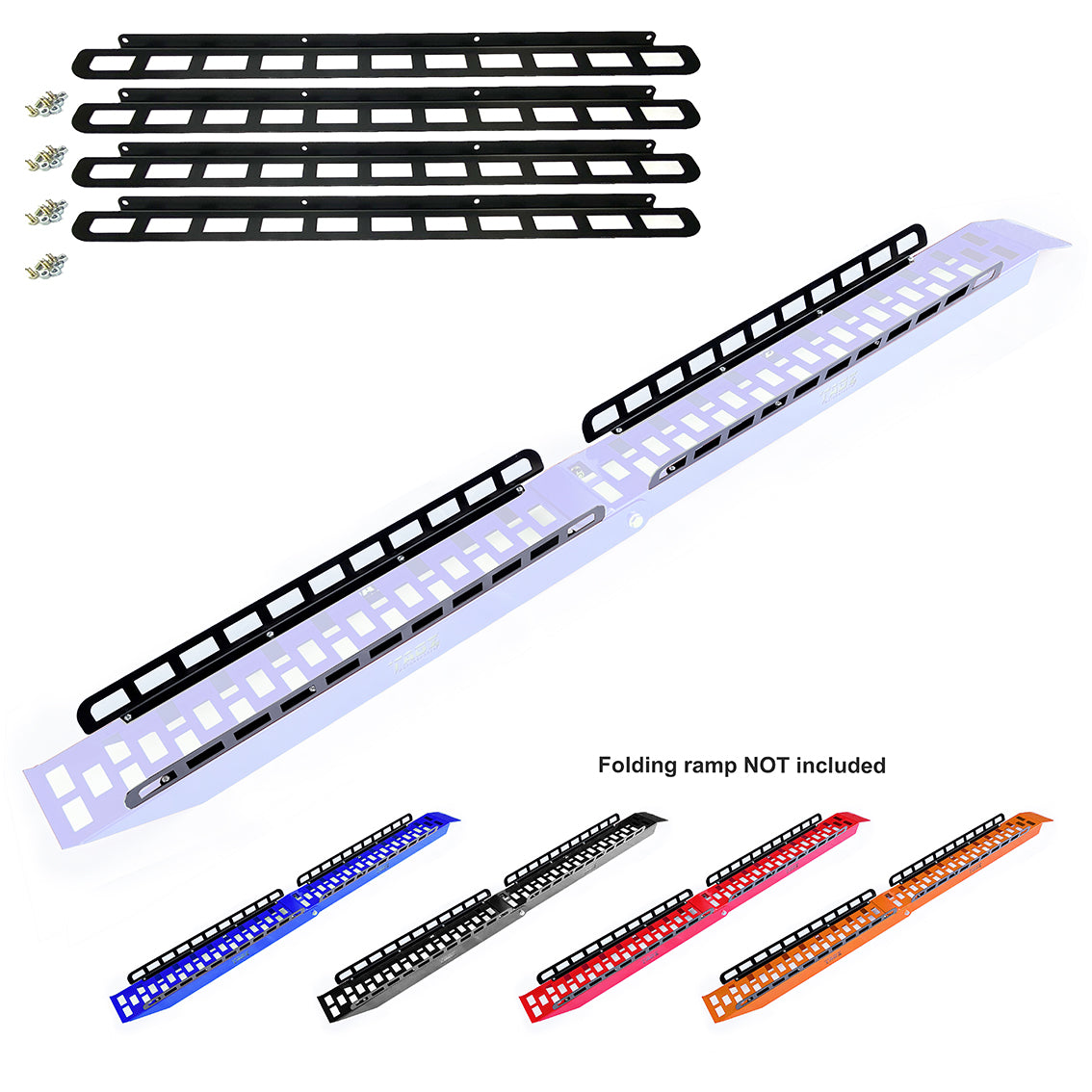 Bolt on Sides Wheel Guide for Steel Folding Motorcycle Loading Ramp