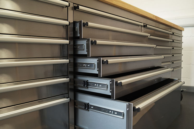 96" Stainless Steel Tool Chest – 24-Drawer Storage Solution