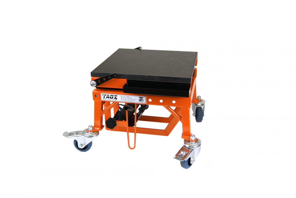 Heavy Duty 150kg Hydraulic Scissor Lift Stand With Wheels