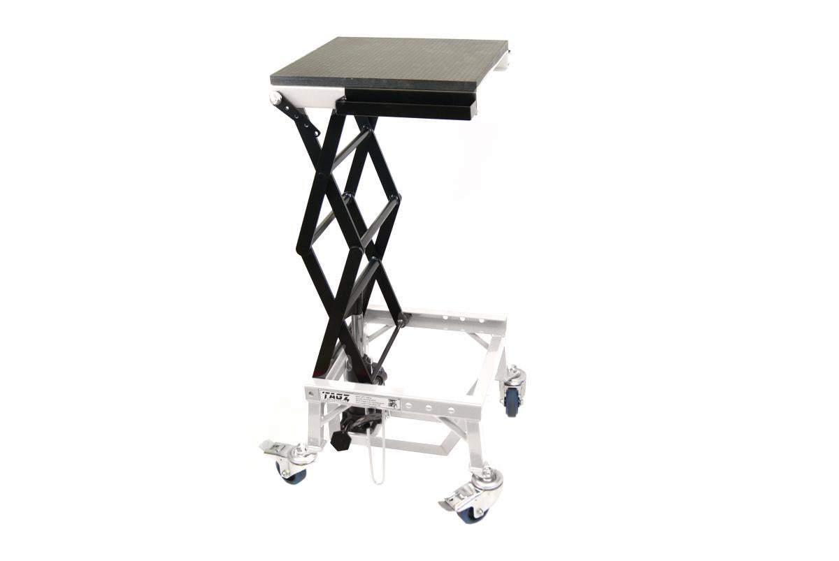 Heavy Duty 150kg Hydraulic Scissor Lift Stand With Wheels