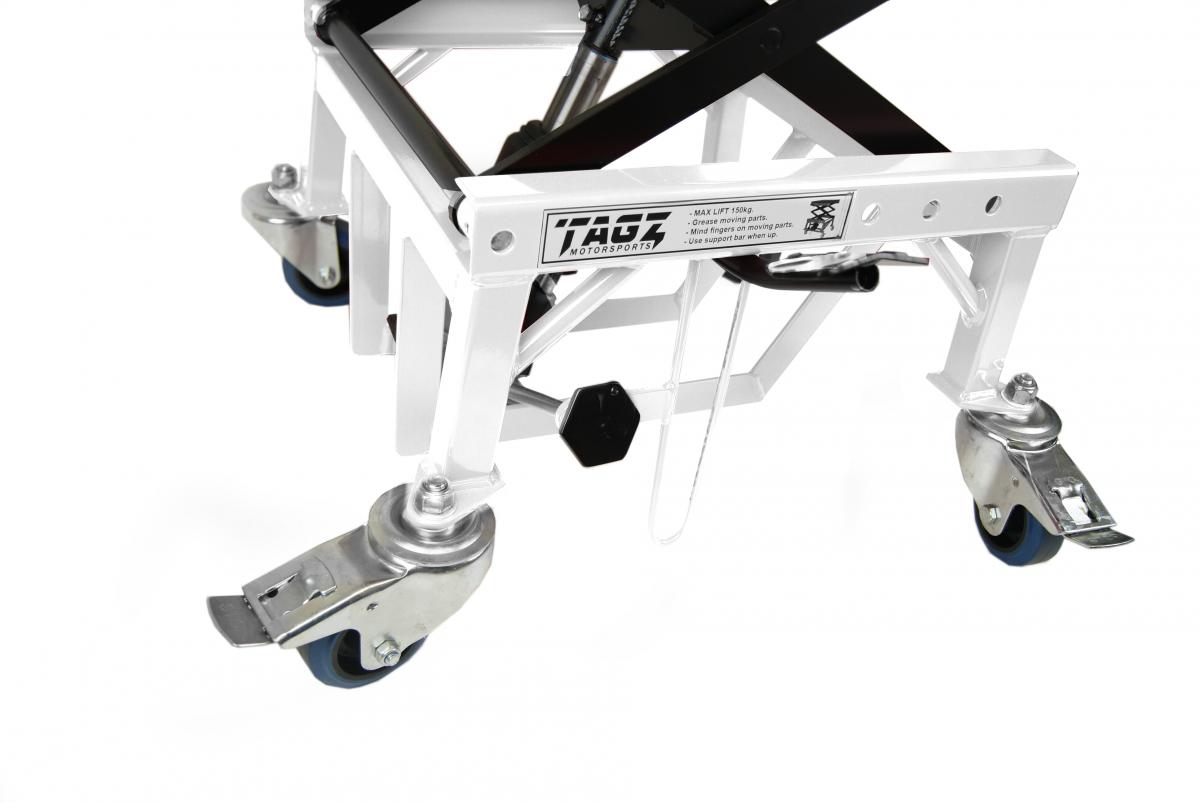 Heavy Duty 150kg Hydraulic Scissor Lift Stand With Wheels