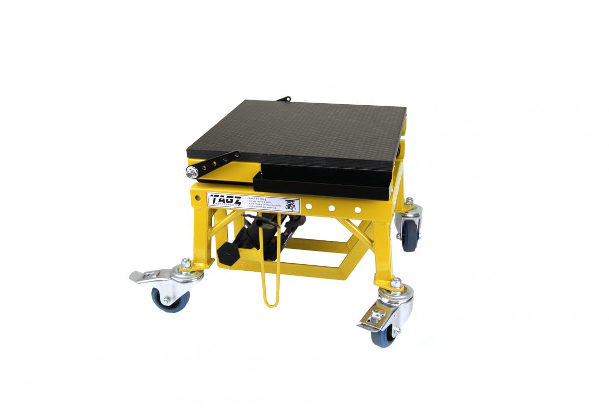 Heavy Duty 150kg Hydraulic Scissor Lift Stand With Wheels