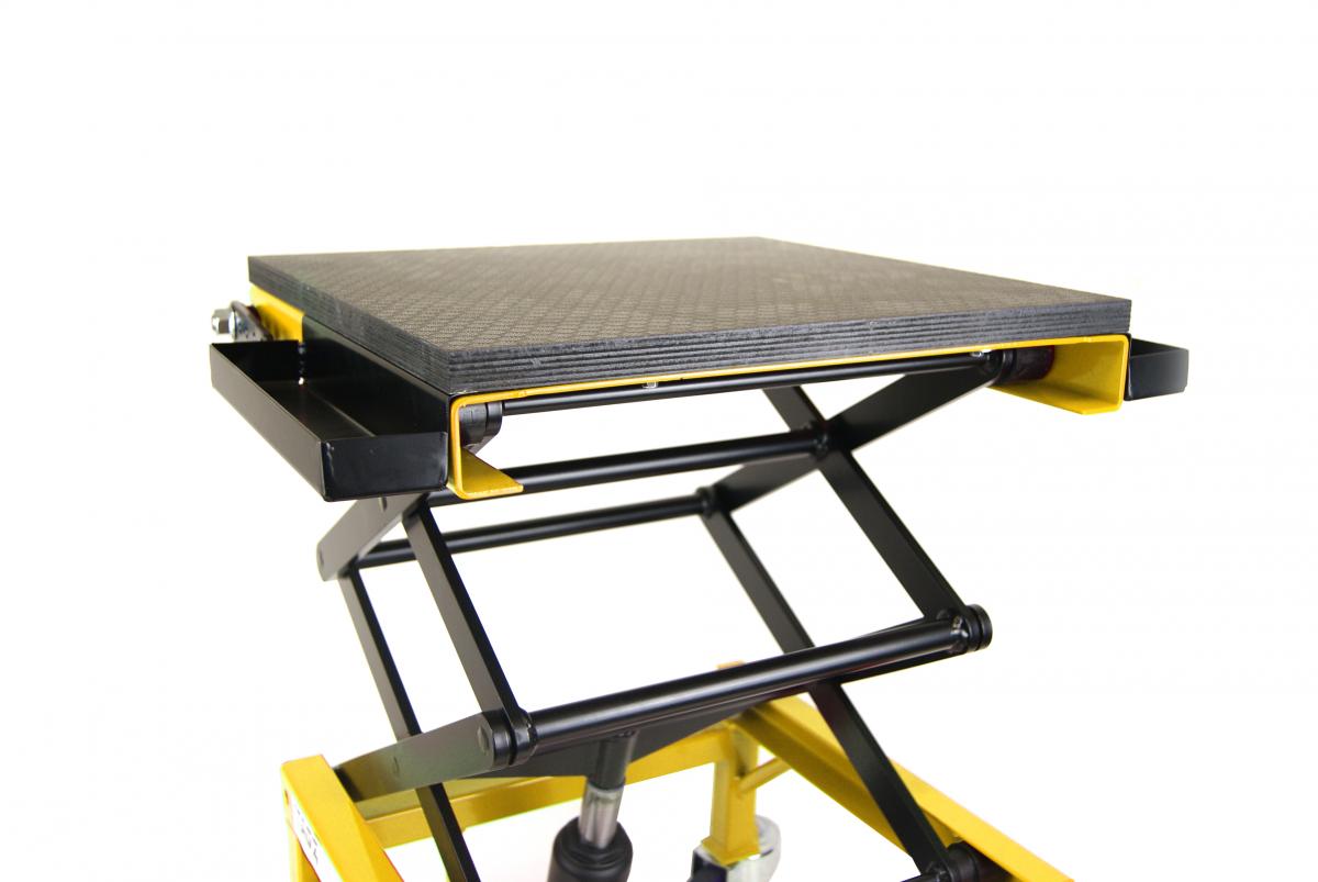 Heavy Duty 150kg Hydraulic Scissor Lift Stand With Wheels