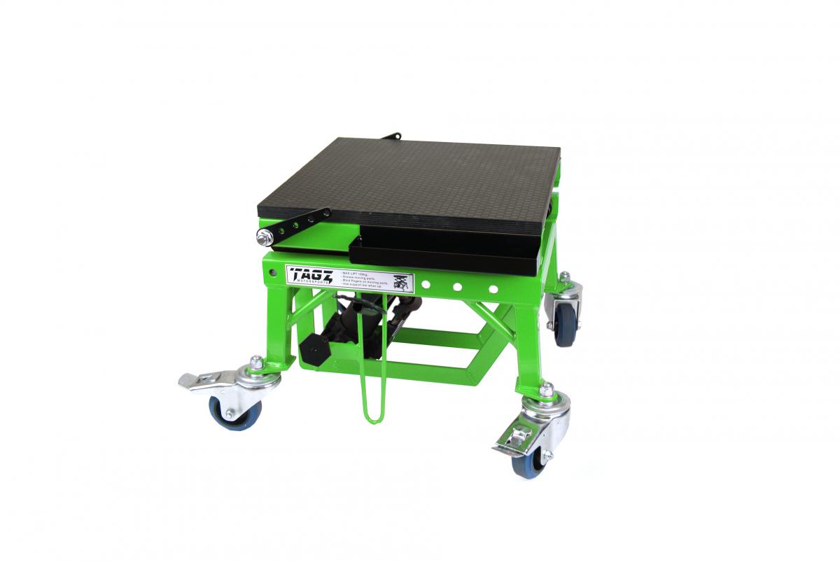 Heavy Duty 150kg Hydraulic Scissor Lift Stand With Wheels