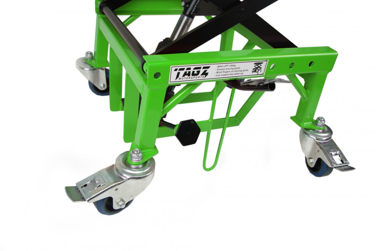 Heavy Duty 150kg Hydraulic Scissor Lift Stand With Wheels