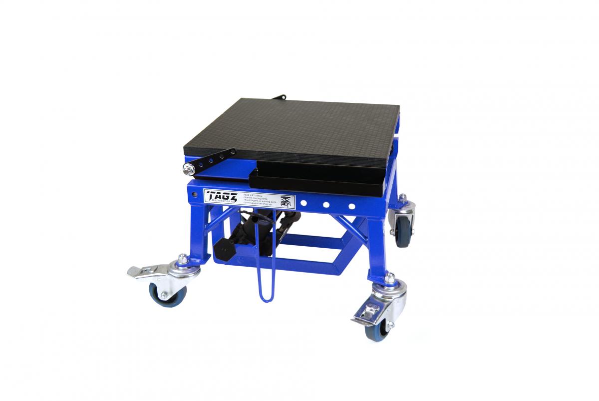 Heavy Duty 150kg Hydraulic Scissor Lift Stand With Wheels