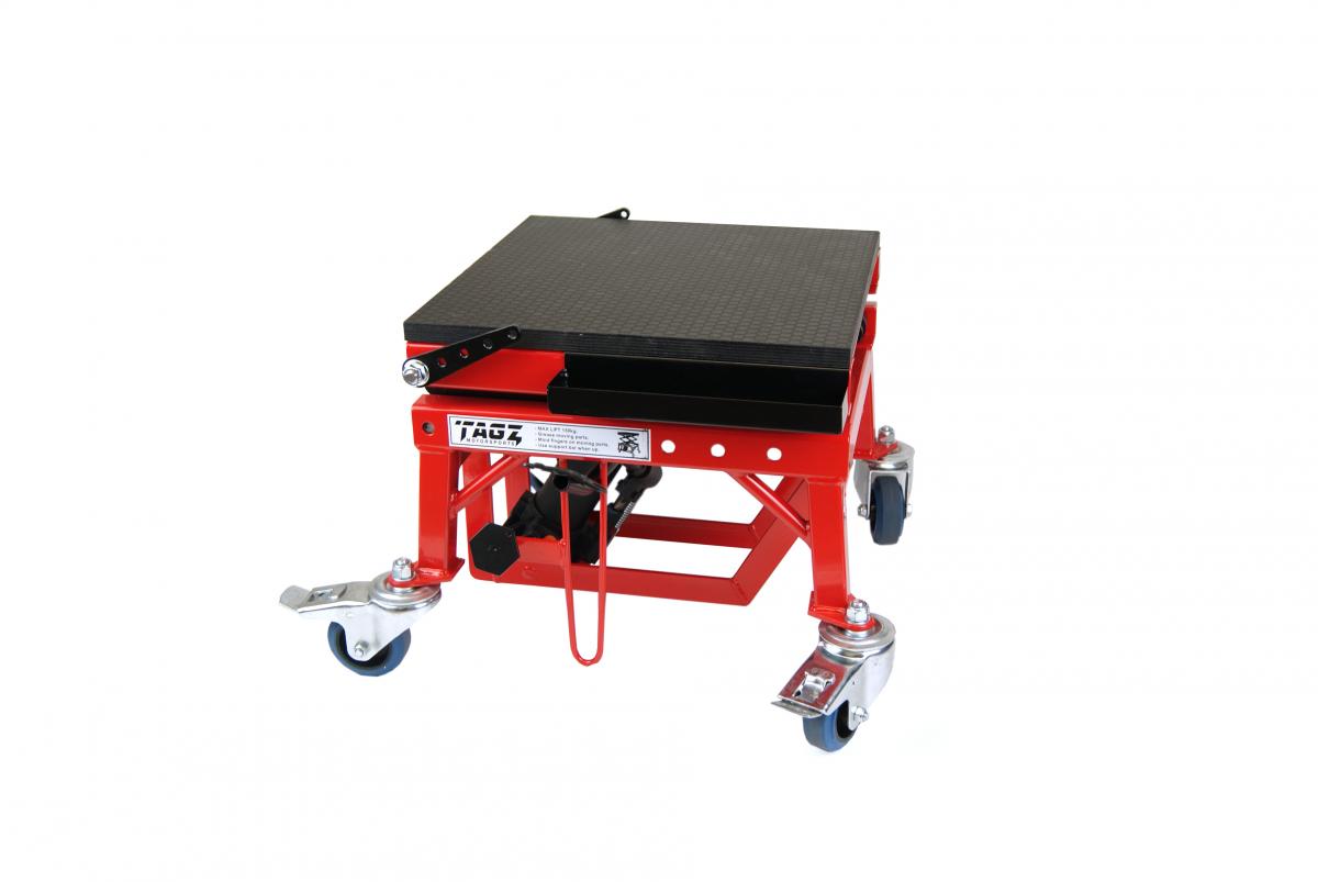 Heavy Duty 150kg Hydraulic Scissor Lift Stand With Wheels