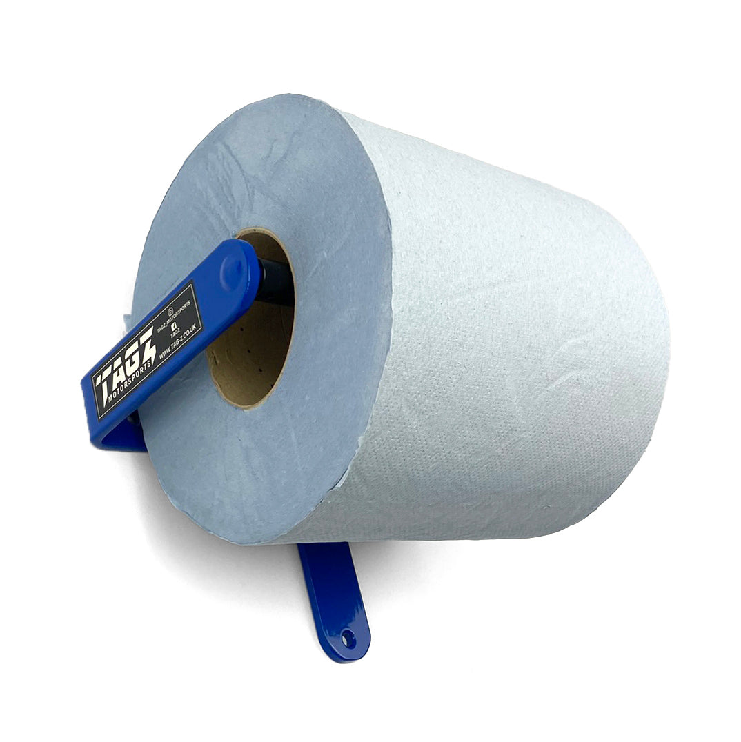 Heavy Duty Fixed Blue Roll Holder + 1 Roll